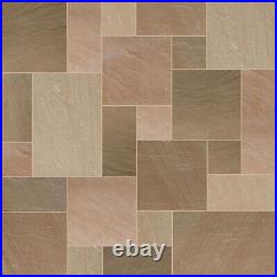 RIPPON BUFF SANDSTONE RIVEN PAVING MIX PATIO PACK (18.90m² 60 slabs)
