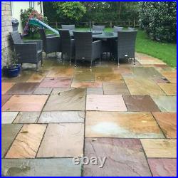 Raj Blend Indian Sandstone Paving Patio Slabs 560 Series 3 Sizes 22mm Calibrated