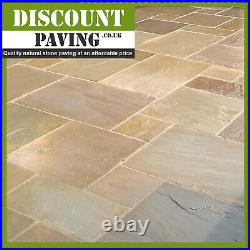 Raj Green Calibrated 20.70m2 Mix Patio Indian Sandstone Paving Slabs BEST PRICE