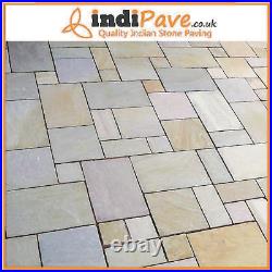 Raj Green Calibrated Project Pack 18.90m2 Indian Paving Sandstone Patio Slabs