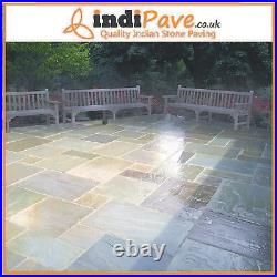 Raj Green Calibrated Project Pack 18.90m2 Indian Paving Sandstone Patio Slabs