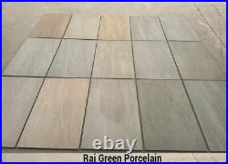 Raj Green Indian Porcelain Paving Patio Slabs Tile 600x900x20mm Premium