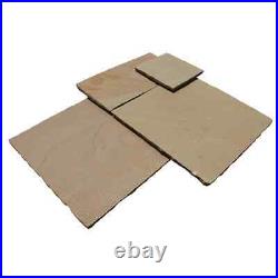 Raj Green Sandstone paving natural Indian Patio slabs Mixed sizes 22mm