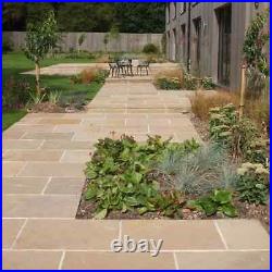 Raj Green Sandstone paving natural Indian Patio slabs Mixed sizes 22mm