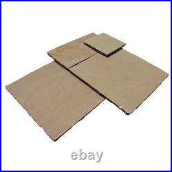 Raj Green Sandstone paving natural Indian Patio slabs Mixed sizes 23.10m2 Pack
