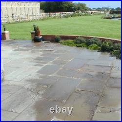Raj Green Sandstone paving natural Indian Patio slabs Mixed sizes 23.10m2 Pack