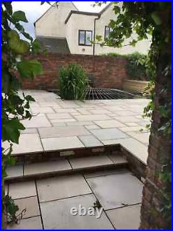 Raj Green Smooth Sandstone Sawn-Honed 4 Size Mix Patio Paving Slabs 20mm Pack