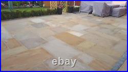 Rippon Buff 21.6m2 Patio Pack Indian Sandstone Paving Slabs 18mm Calibrated Eco