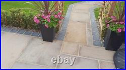 Rippon Buff 21.6m2 Patio Pack Indian Sandstone Paving Slabs 18mm Calibrated Eco