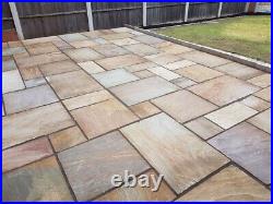 Rippon-Buff-Camel Sandstone paving natural Indian Patio slabs 22mm 20m2 Pack