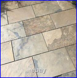 Rustic Copper Slate paving 600x900 natural Indian patio pack