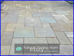 Yellow Indian Limestone Honed and Brushed Patio Paving Slabs 17 SQM