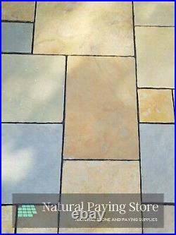 Yellow Limestone Paving patios slabs Sawn edge Natural Finish 22mm 17SQM