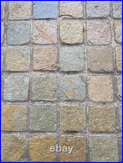 Yellow Limestone like sandstone paving patio cobble setts 100x100x22 mm